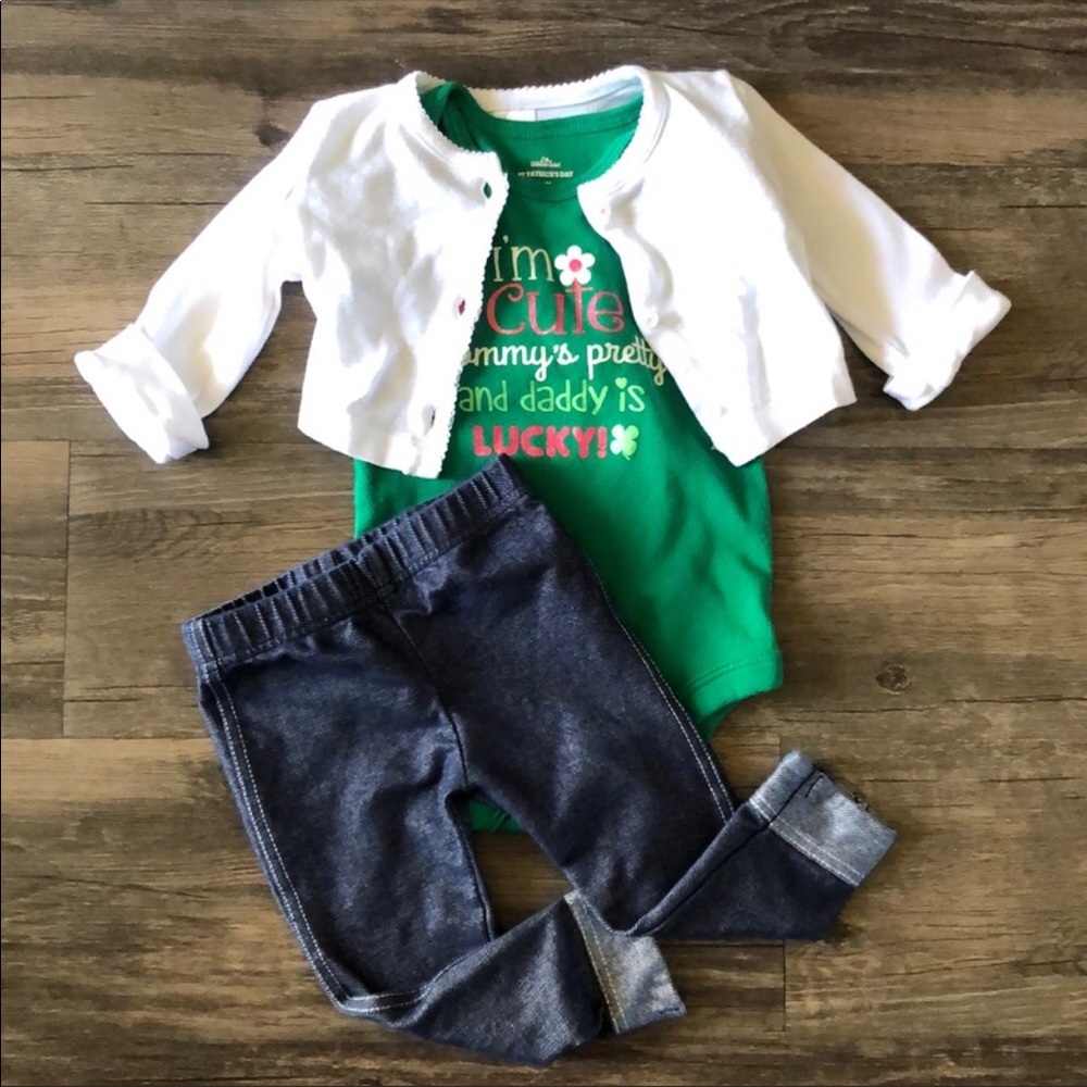 Infant Girls 3-Piece St. Patrick’s Day Outfit size 12M